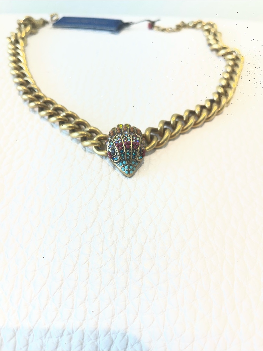 Kurt Geiger London Turquoise Multicolor Crystal Eagle Necklace NWT Kurt Geiger
